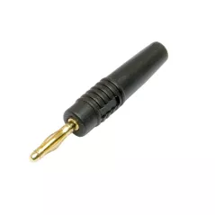 Banana plug 2mm black gold