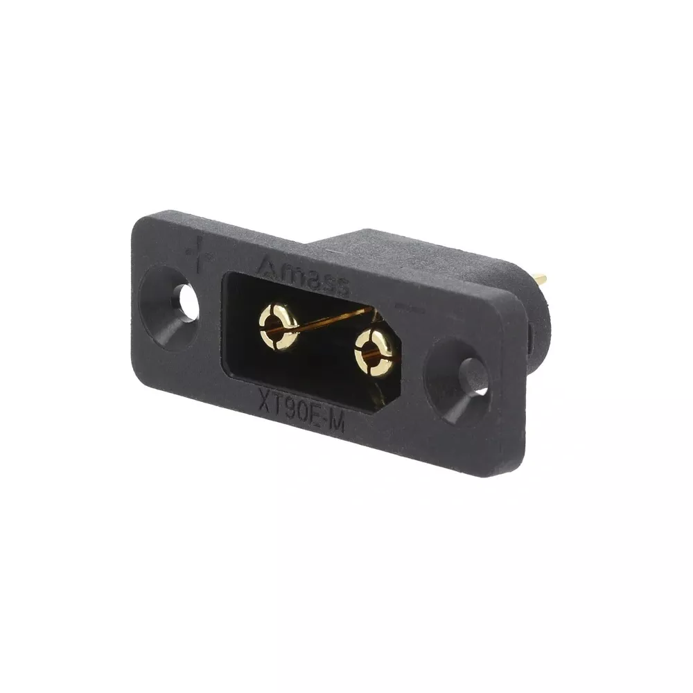 Male XT90 2-pole panel mount DC power connector