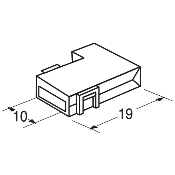 Copertura faston 6.3mm angolare