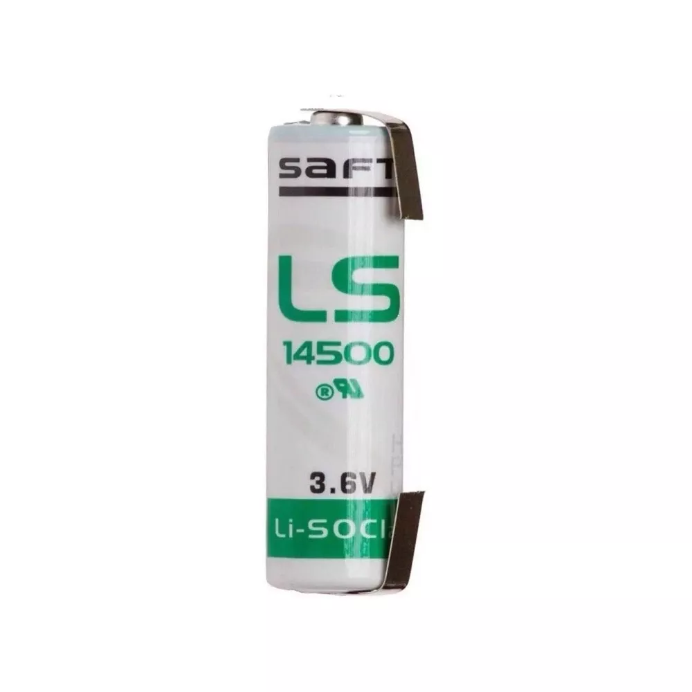 AA 3.6V 2.6A Saft lithium battery with LS14500 terminals