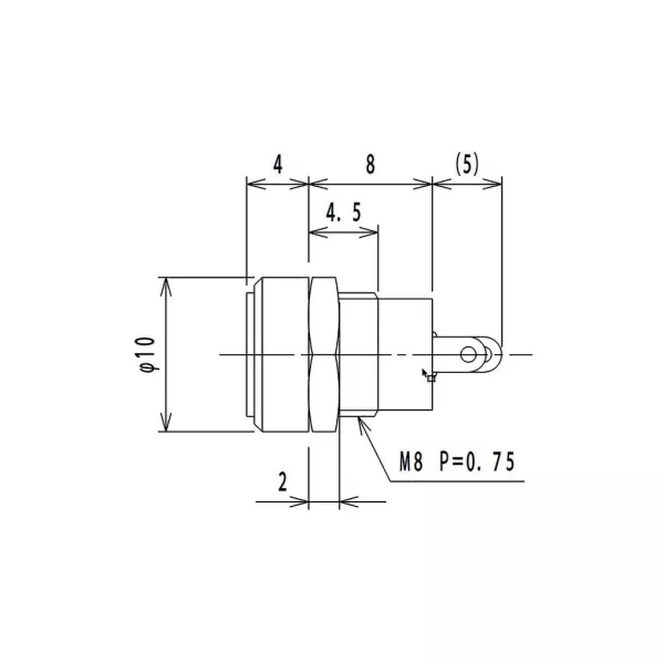 Connettore maschio DC 5.5x2.1mm da pannello Marushin MJ-14