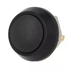 Stable black 18mm IP65 push button