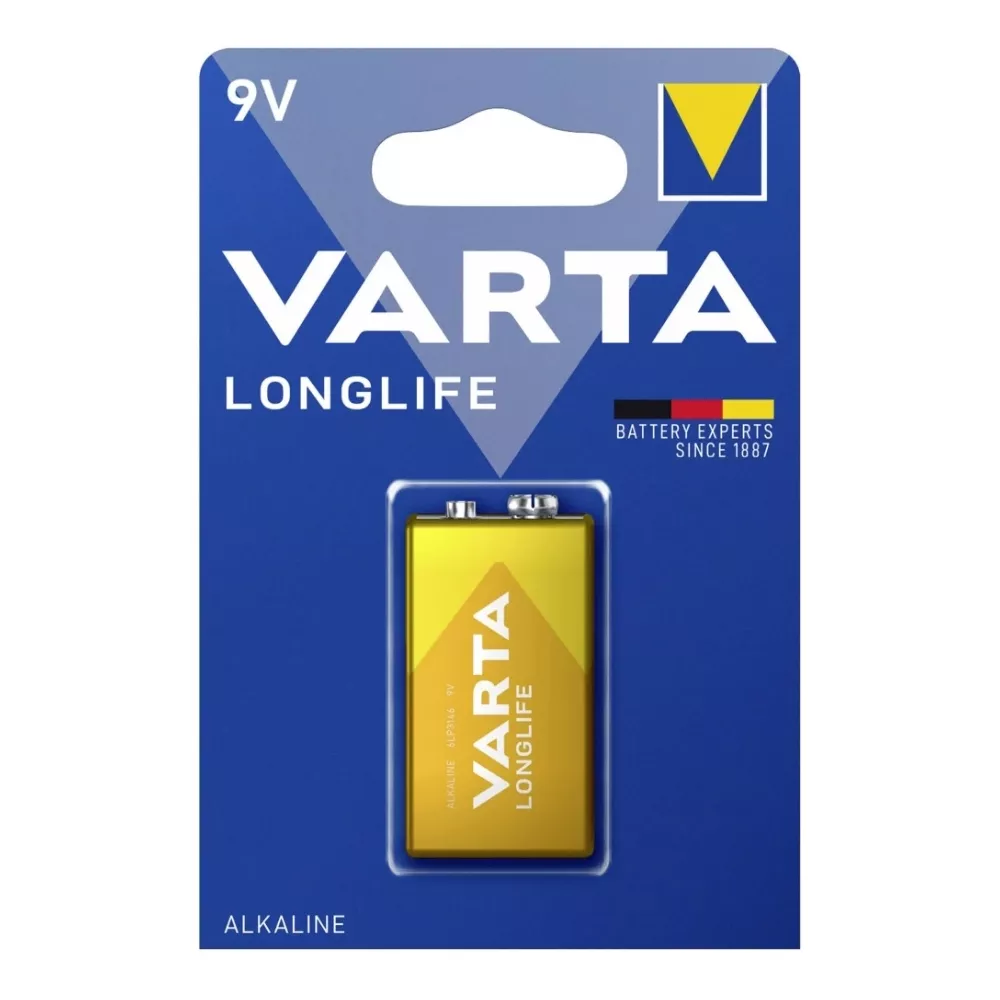 Batteria 9V Alcalina Varta Longlife 04122 101 411