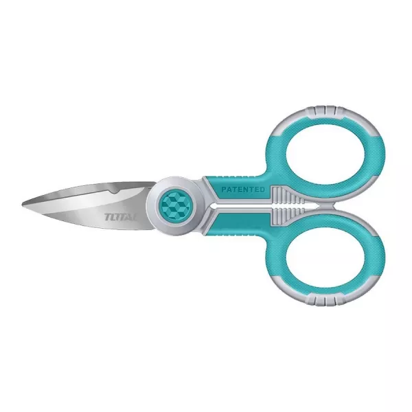Electrician's scissors with straight blades 145mm