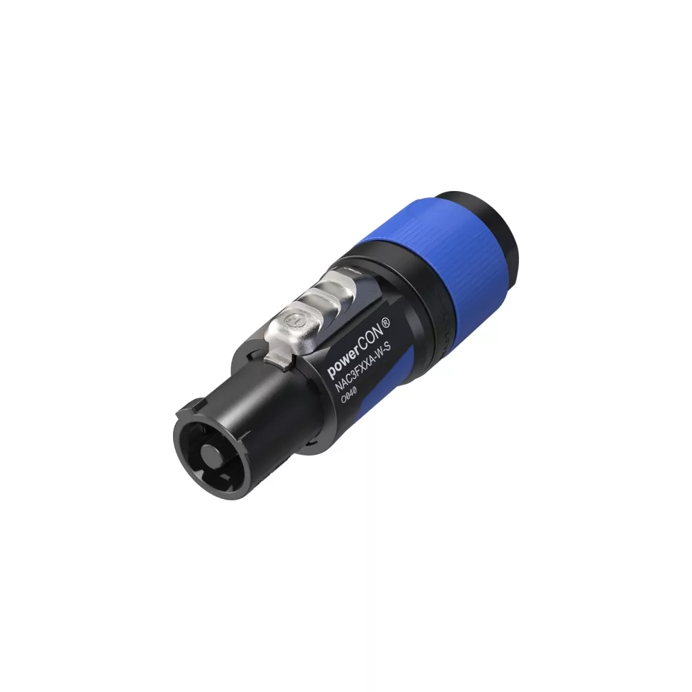 Spina powercon Neutrik blu 20A volante NAC3FXXA-W-S