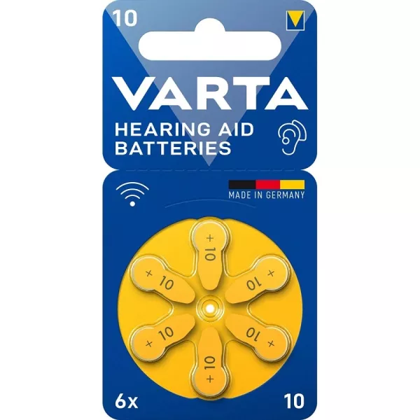 Confezione batterie PR10 Varta 6pz zinco aria 24610 101 416