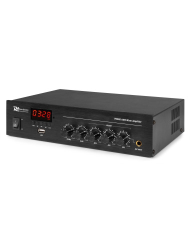 Amplificatore mono PA 45W 100V con USB FM e Bluetooth