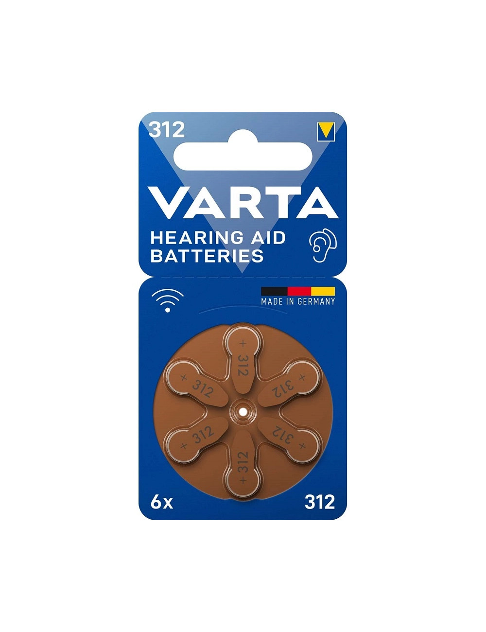 Confezione batterie PR312 Varta 24607 101 416 6pz zinco aria