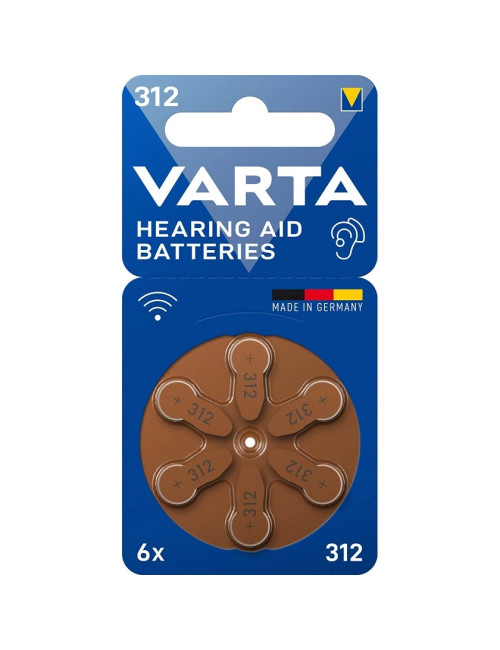 Confezione batterie PR312 Varta 24607 101 416 6pz zinco aria