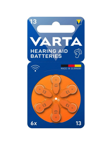 Confezione batterie PR13 Varta 6pz zinco aria 24606 101 416