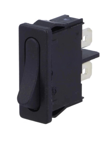 Slim black rectangular ON-OFF rocker switch