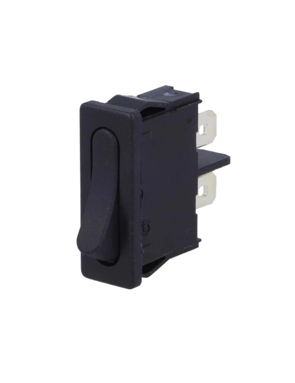 Slim black rectangular ON-OFF rocker switch