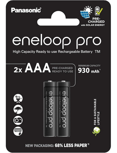 Batteria Eneloop PRO AAA ricaricabile 1.2V 0.93A BK-4HCDE/2CP