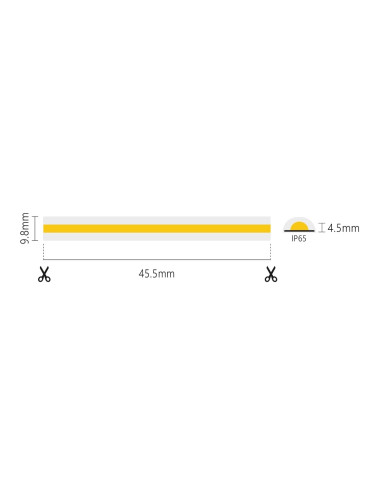 COB LED strip 220V natural white 5m kit IP65