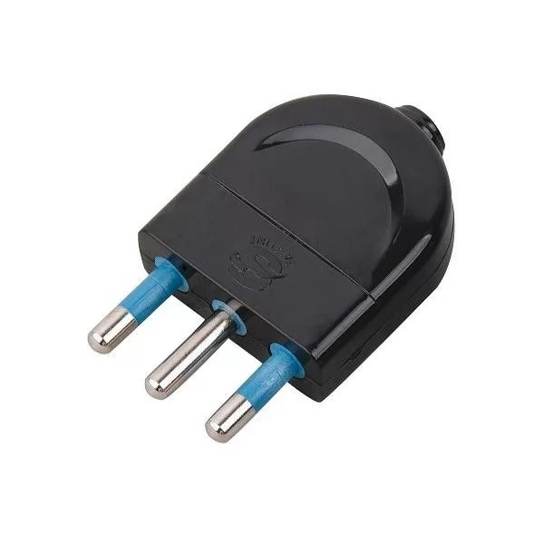 Black 10A mains plug