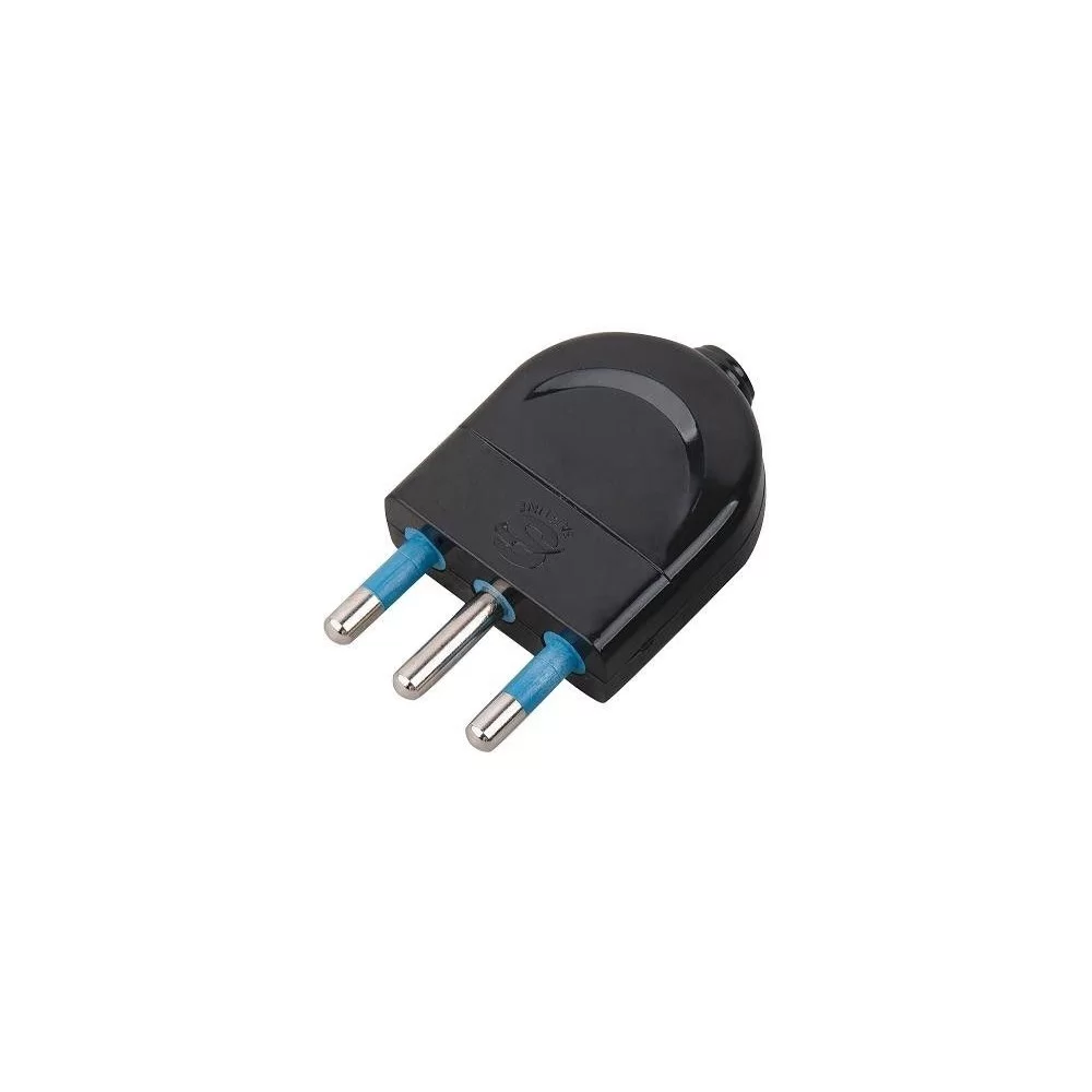 Black 10A mains plug