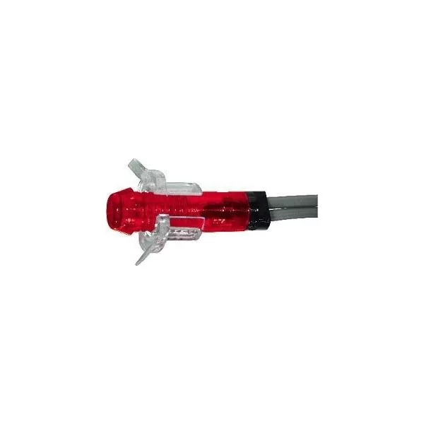 Spia rossa al neon 220V stretta