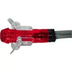 Spia rossa al neon 220V stretta