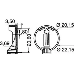 Portabatteria CR2032