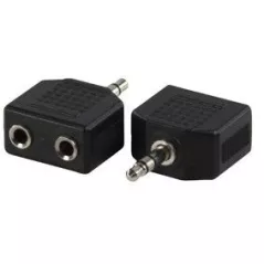 Adattatore Jack spina 3.5mm 2 prese jack 3.5mm stereo