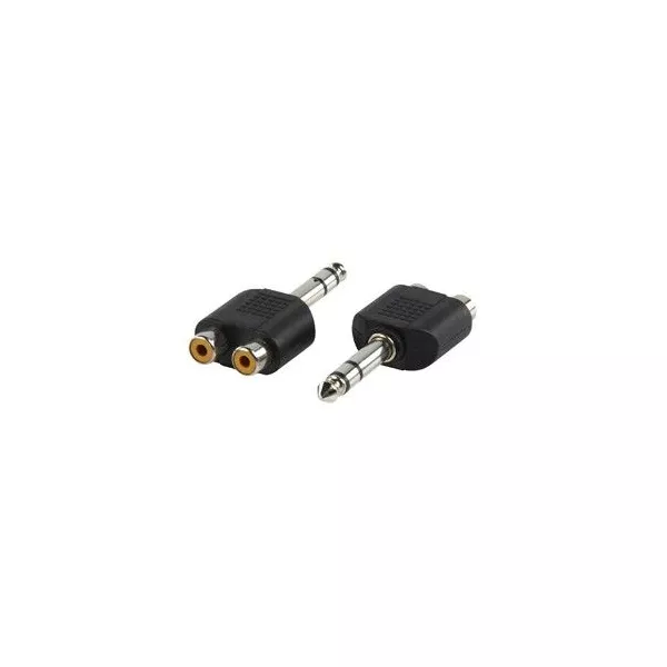 Adattatore Jack spina 6.3mm stereo 2 prese Rca