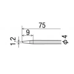 Punta 1.2mm saldatore GOOT KS-40W