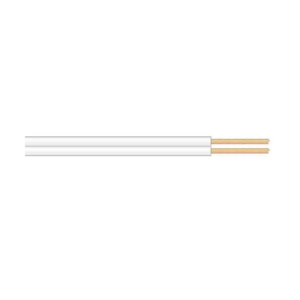 Cavo piattina 2x0.50mm Bianco