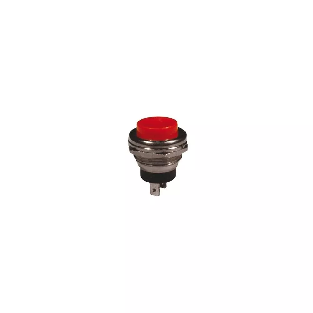 Pulsante rosso instabile N.A. 3A 19mm