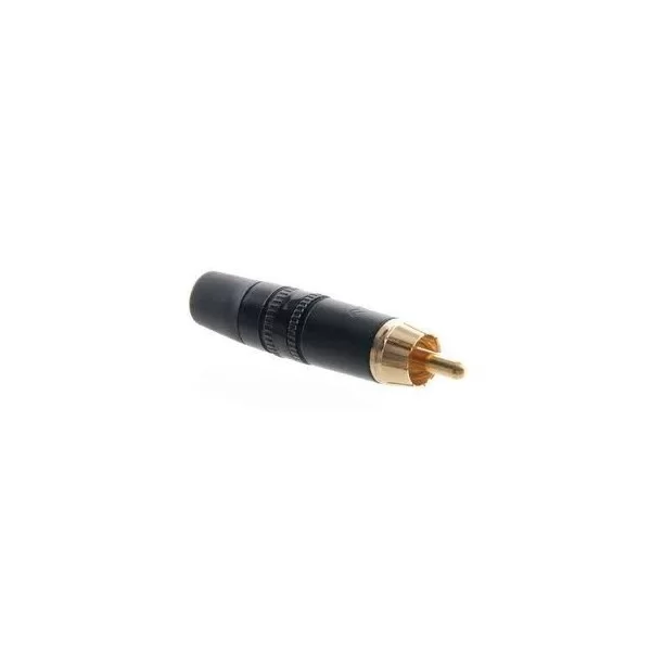 Black golden REAN RCA plug NYS3730