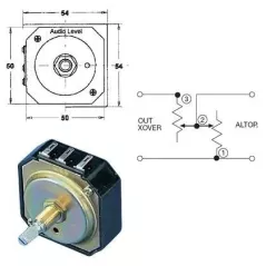 Attenuatore 8ohm 50W