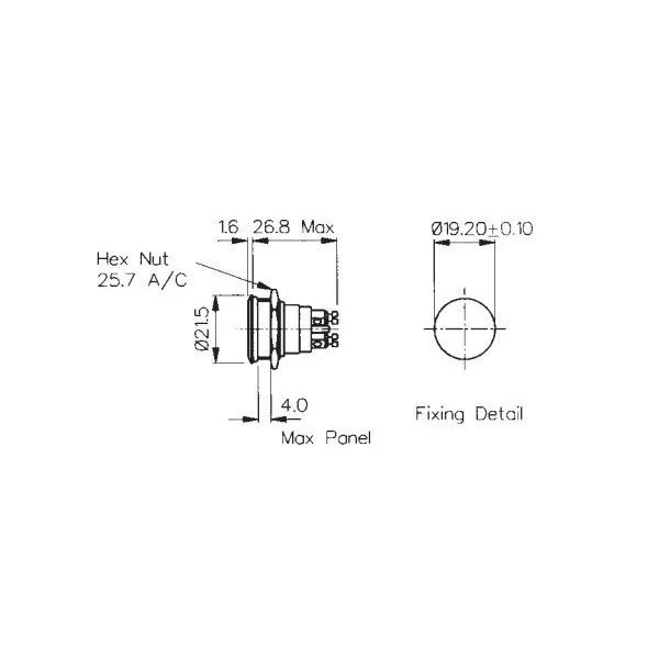 Pulsante antivandalismo BULGIN MP0037 IP68