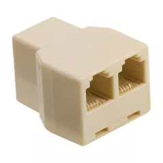 Sdoppiatore telefonico RJ11 femmina - 2 RJ11 femmina