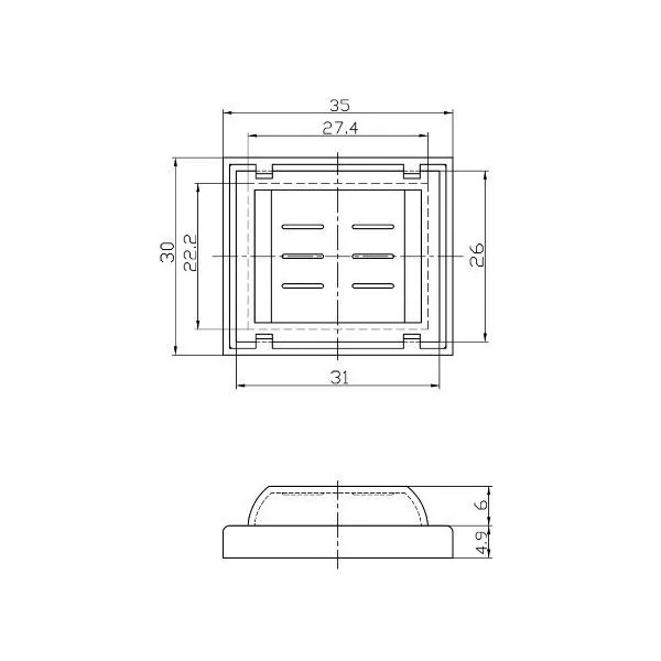 Calotta protezione IP45 35x30