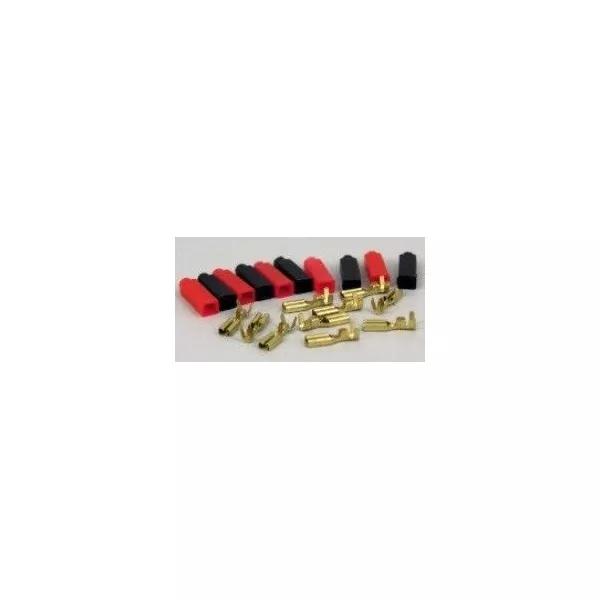 Faston kit 2.86mm female with red black covers 10pcs
