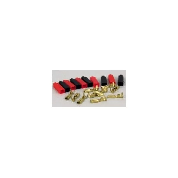 Kit faston 2.86mm femmina con coperture rosso nero 10pz