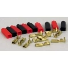 Kit faston 2.86mm femmina con coperture rosso nero 10pz