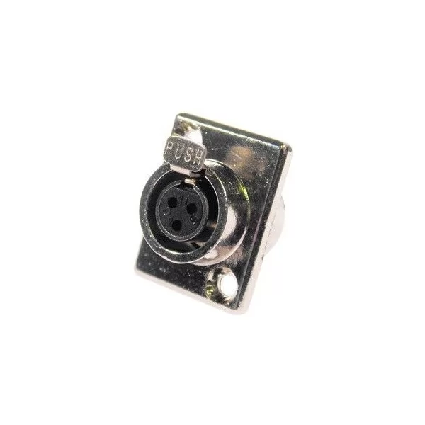 3-pole mini XLR panel socket