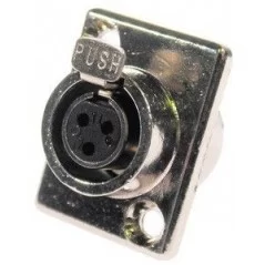 3-pole mini XLR panel socket