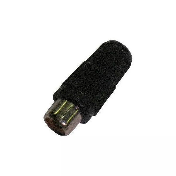 Black flying RCA socket without cable guide