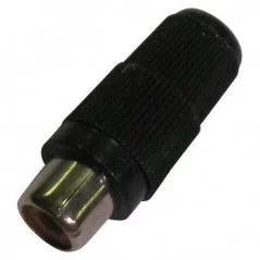 Black flying RCA socket without cable guide