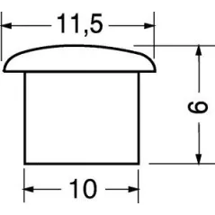 Blue cap for 15mm knob