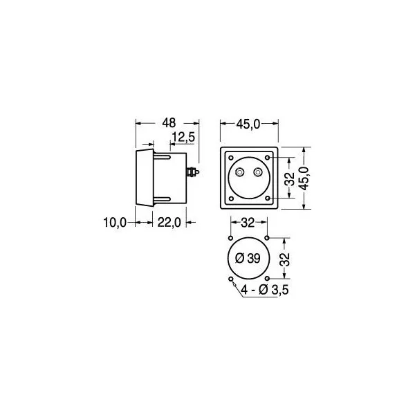 Voltmetro 30Vdc da pannello