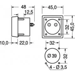 Voltmetro 30Vdc da pannello