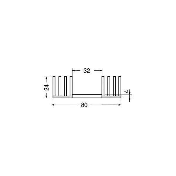 Dissipatore 80mm senza foratura