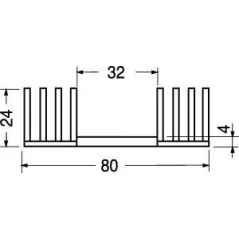 Dissipatore 80mm senza foratura