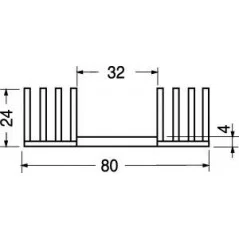 Dissipatore 80mm senza foratura