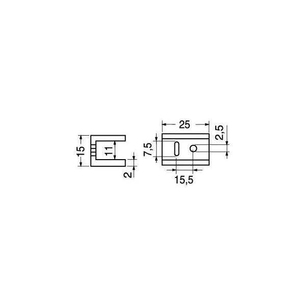 Dissipatore per TO126 in alluminio