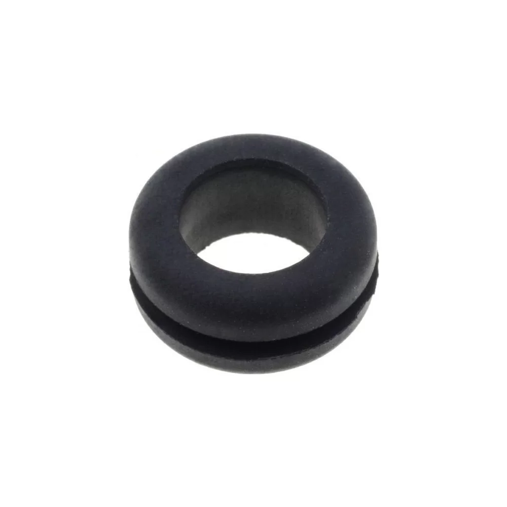 7.6mm black rubber grommet