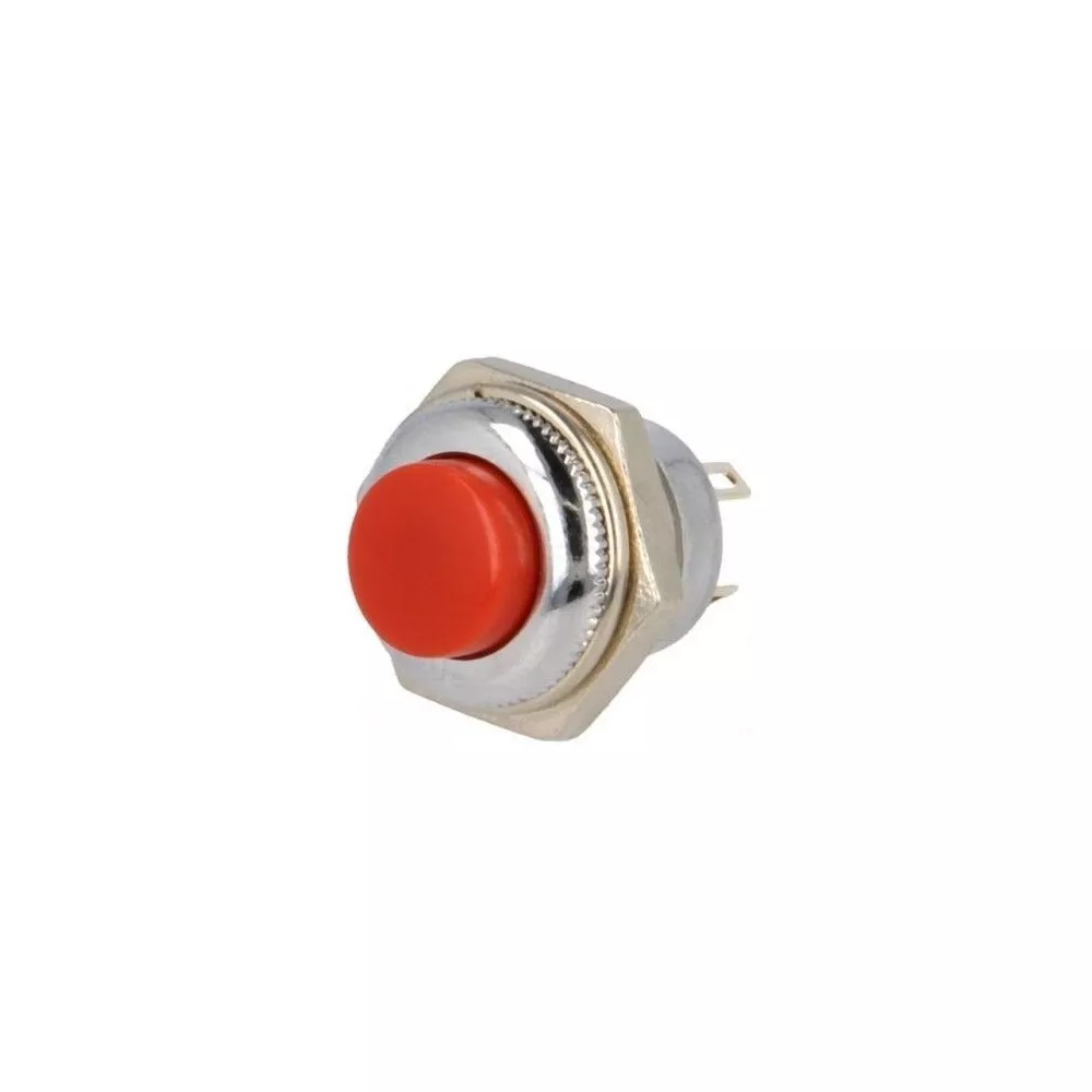 Pulsante rosso instabile deviatore 1.5A 14mm