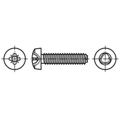 M3 cross screw 8mm long